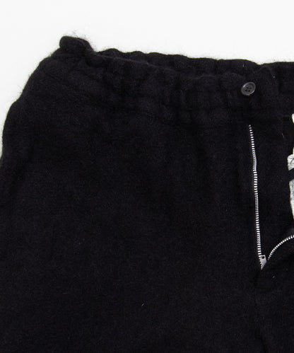 COMME des GARCONS HOMME DEUX / DR-P044 / Wool Nylon Tweed Finished Pants / 26FW / Black