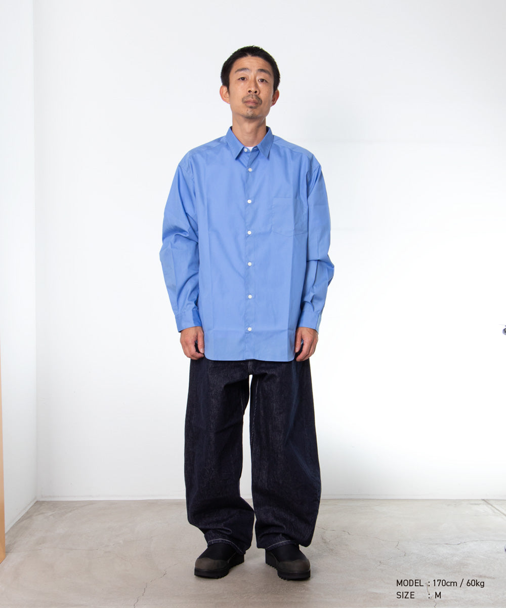 COMME des GARCONS HOMME / HR-B102 / Cotton Broad Shirt / 26FW / Sax Blue