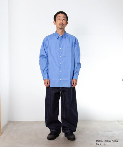 COMME des GARCONS HOMME / HR-B102 / Cotton Broad Shirt / 26FW / Sax Blue
