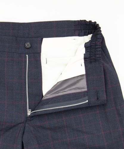 Wool Glen Check Windowpane Pants