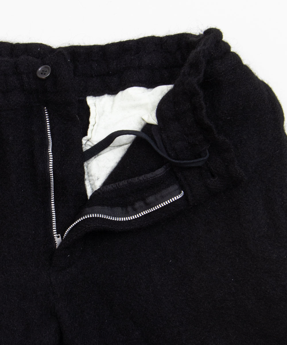 COMME des GARCONS HOMME DEUX / DR-P044 / Wool Nylon Tweed Finished Pants / 26FW / Black