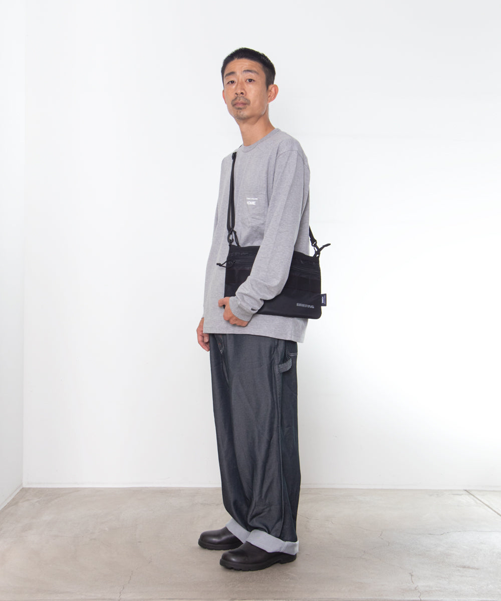 COMME des GARCONS HOMME / HR-K209 / BRIEFING W Name Reversible Sacoche Bag / 26FW / Black