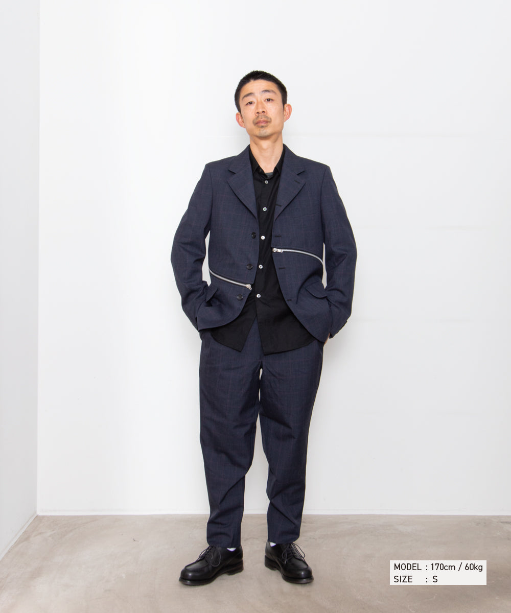 Wool Glen Check Windowpane Jacket