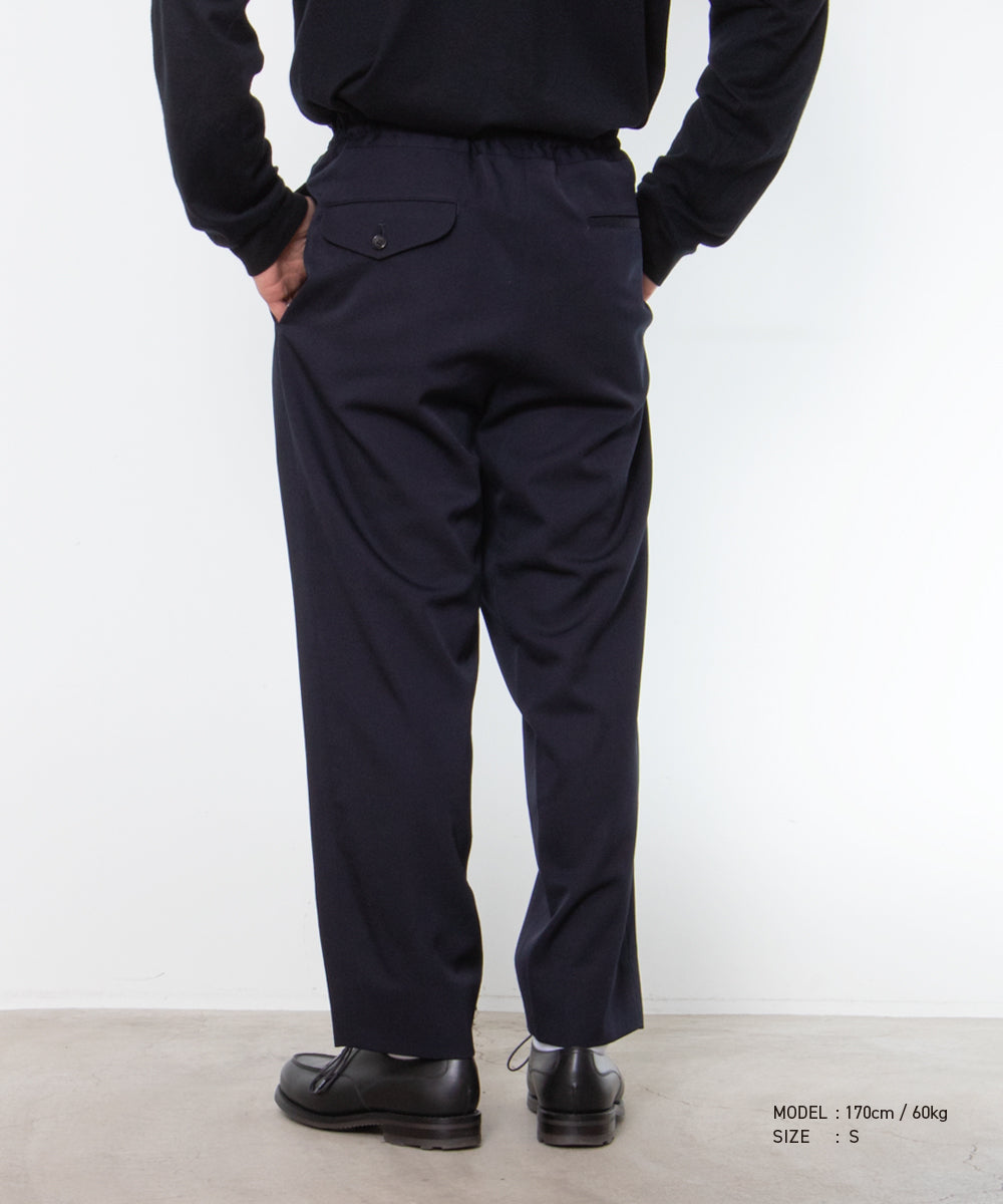 Wool Gabardine Pants Navy