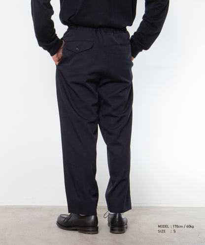 Wool Gabardine Pants Navy