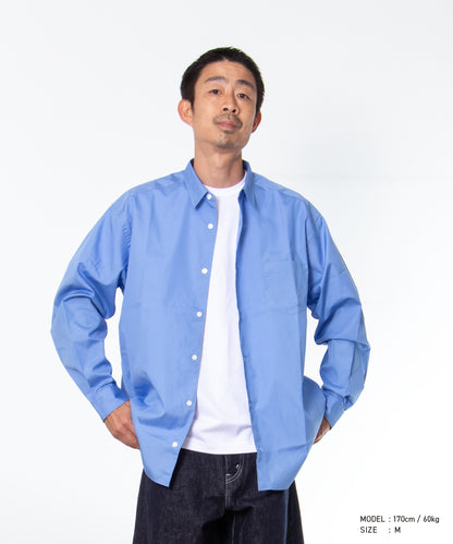 COMME des GARCONS HOMME / HR-B102 / Cotton Broad Shirt / 26FW / Sax Blue