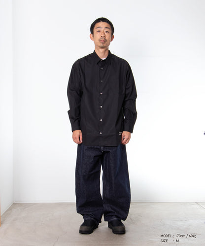 COMME des GARCONS HOMME / HR-B102 / Cotton Broad Shirt / 26FW / Black