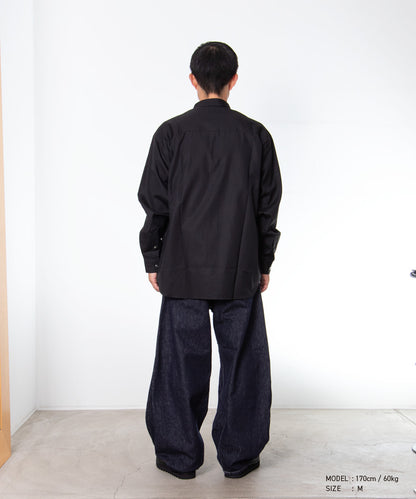 COMME des GARCONS HOMME / HR-B102 / Cotton Broad Shirt / 26FW / Black