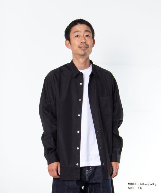 COMME des GARCONS HOMME / HR-B102 / Cotton Broad Shirt / 26FW / Black