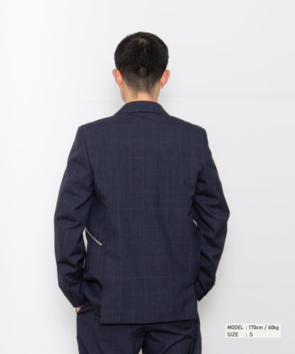 Wool Glen Check Windowpane Jacket