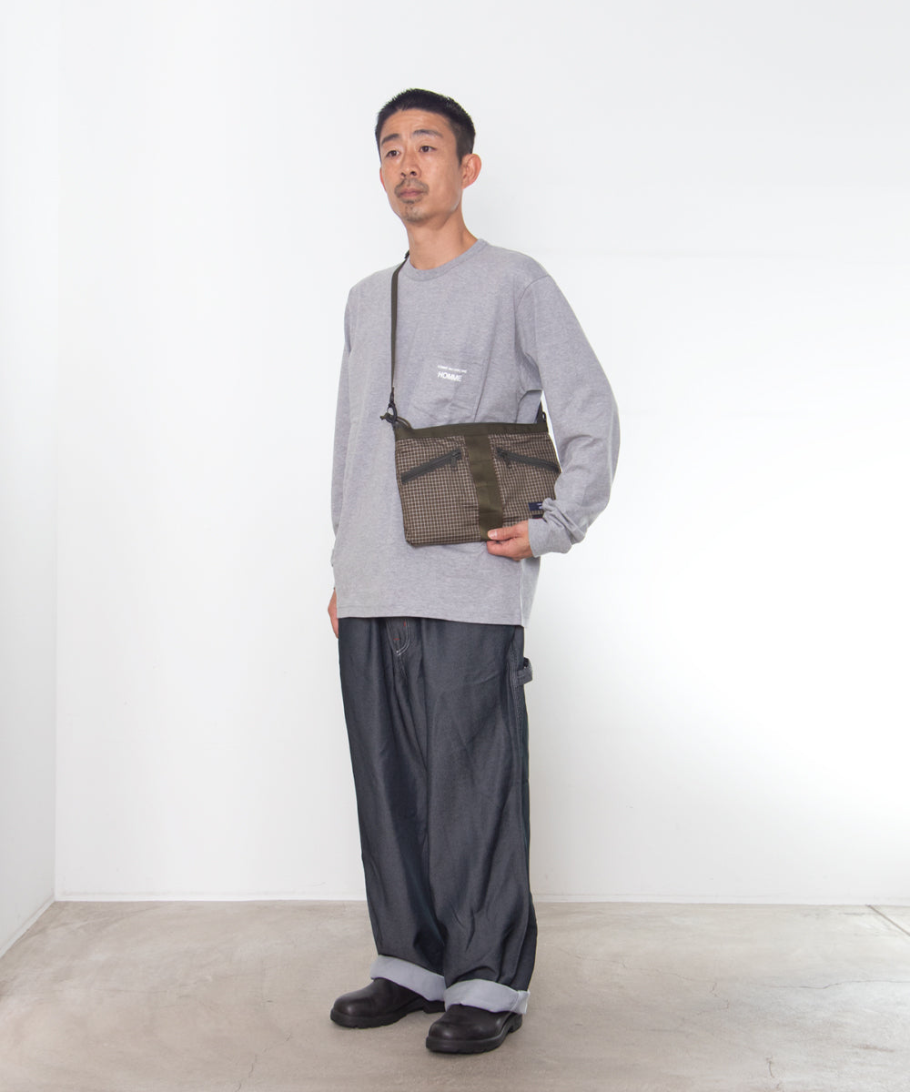 COMME des GARCONS HOMME / HR-K209 / BRIEFING W Name Reversible Sacoche Bag / 26FW / Khaki
