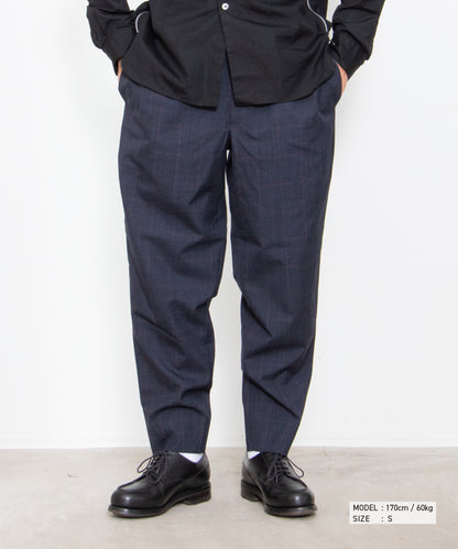 Wool Glen Check Windowpane Pants