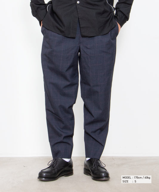 Wool Glen Check Windowpane Pants