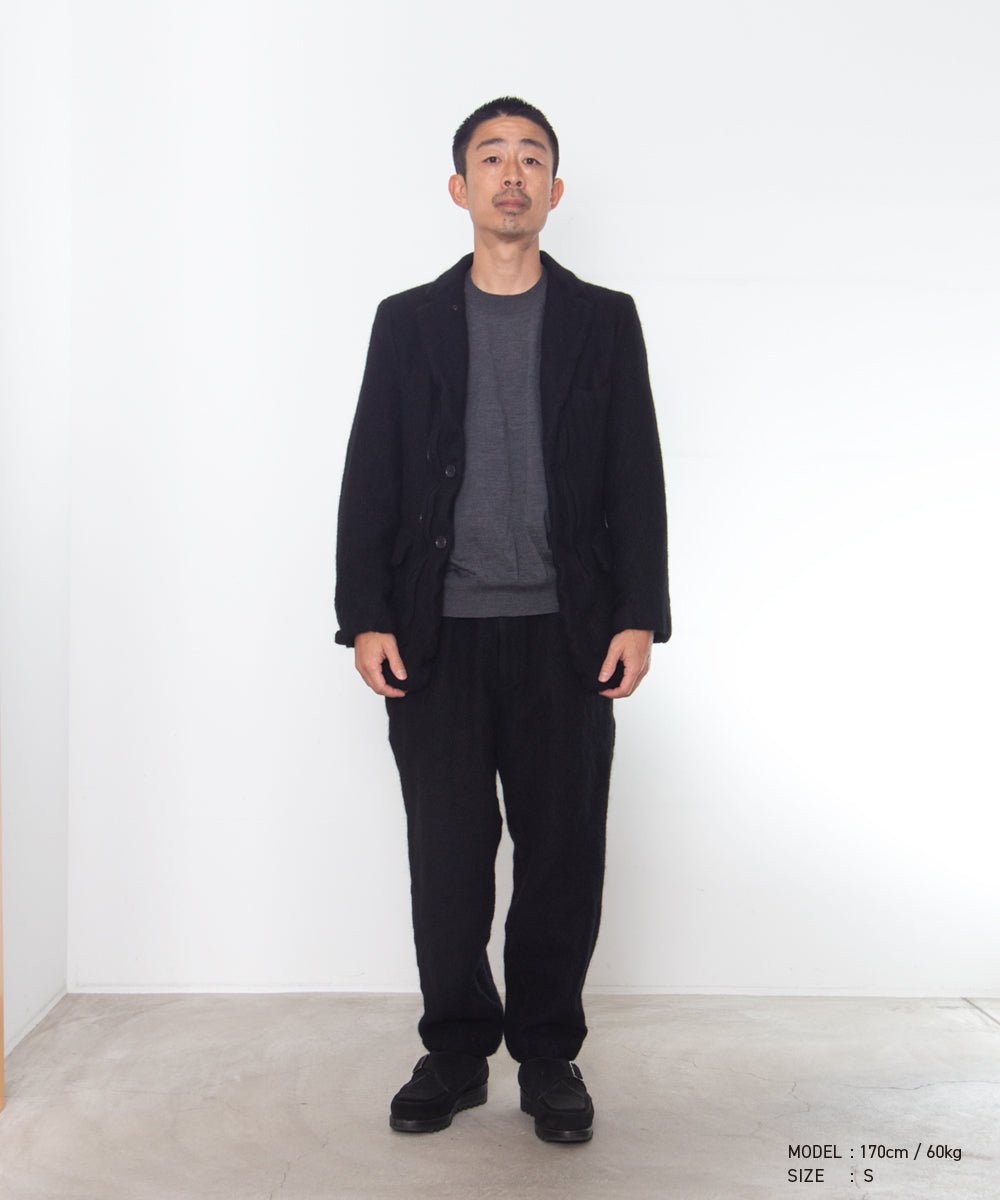 COMME des GARCONS HOMME DEUX / DR-J036 / Wool Nylon Tweed Finished Jacket / 26FW / Black