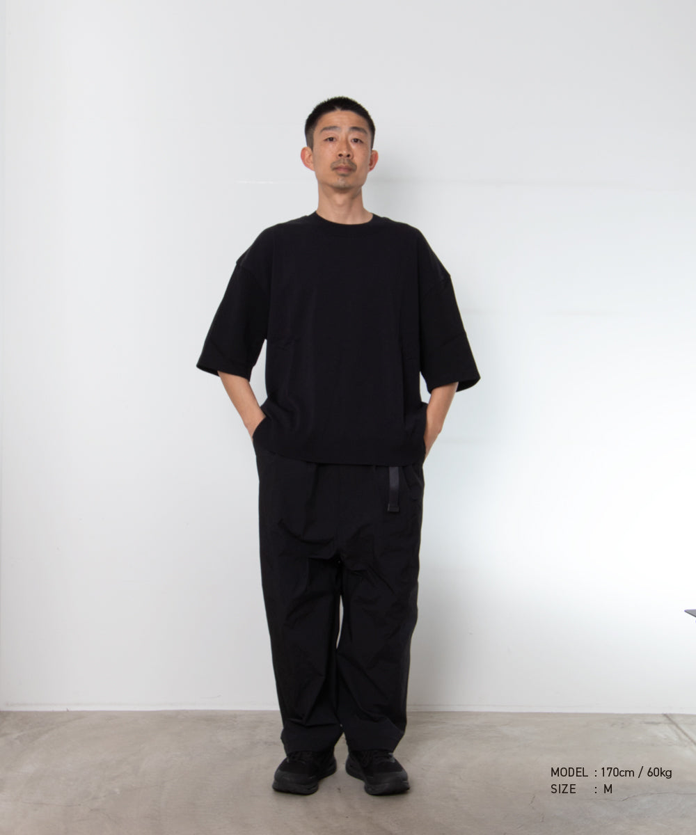 Cotton Jersey × Knit T-Shirt