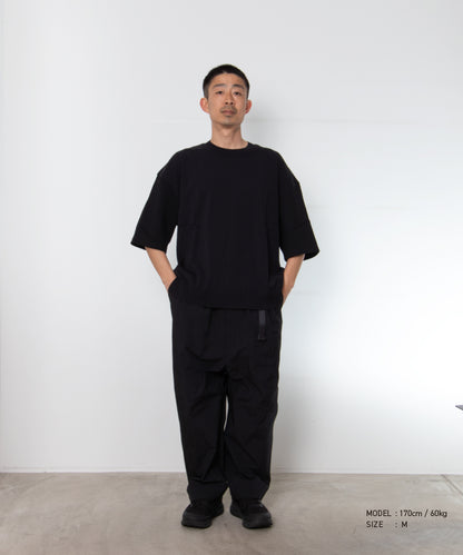 Cotton Jersey × Knit T-Shirt