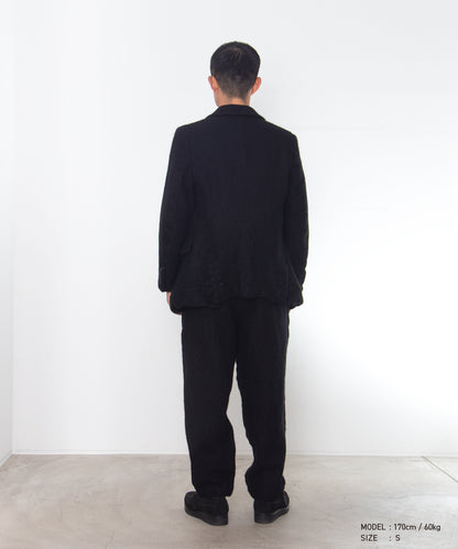 COMME des GARCONS HOMME DEUX / DR-J036 / Wool Nylon Tweed Finished Jacket / 26FW / Black