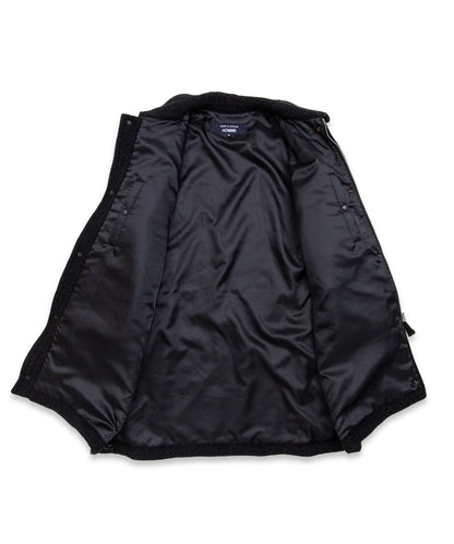 COMME des GARCONS HOMME / HR-C004 / Wool Herringbone Fabric Felted × Nylon Twill Coat / 26FW / Charcoal