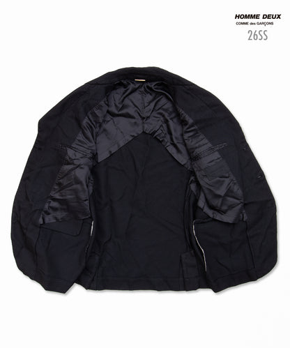 Garment-Dyed Polyester Mesh Jacket Black