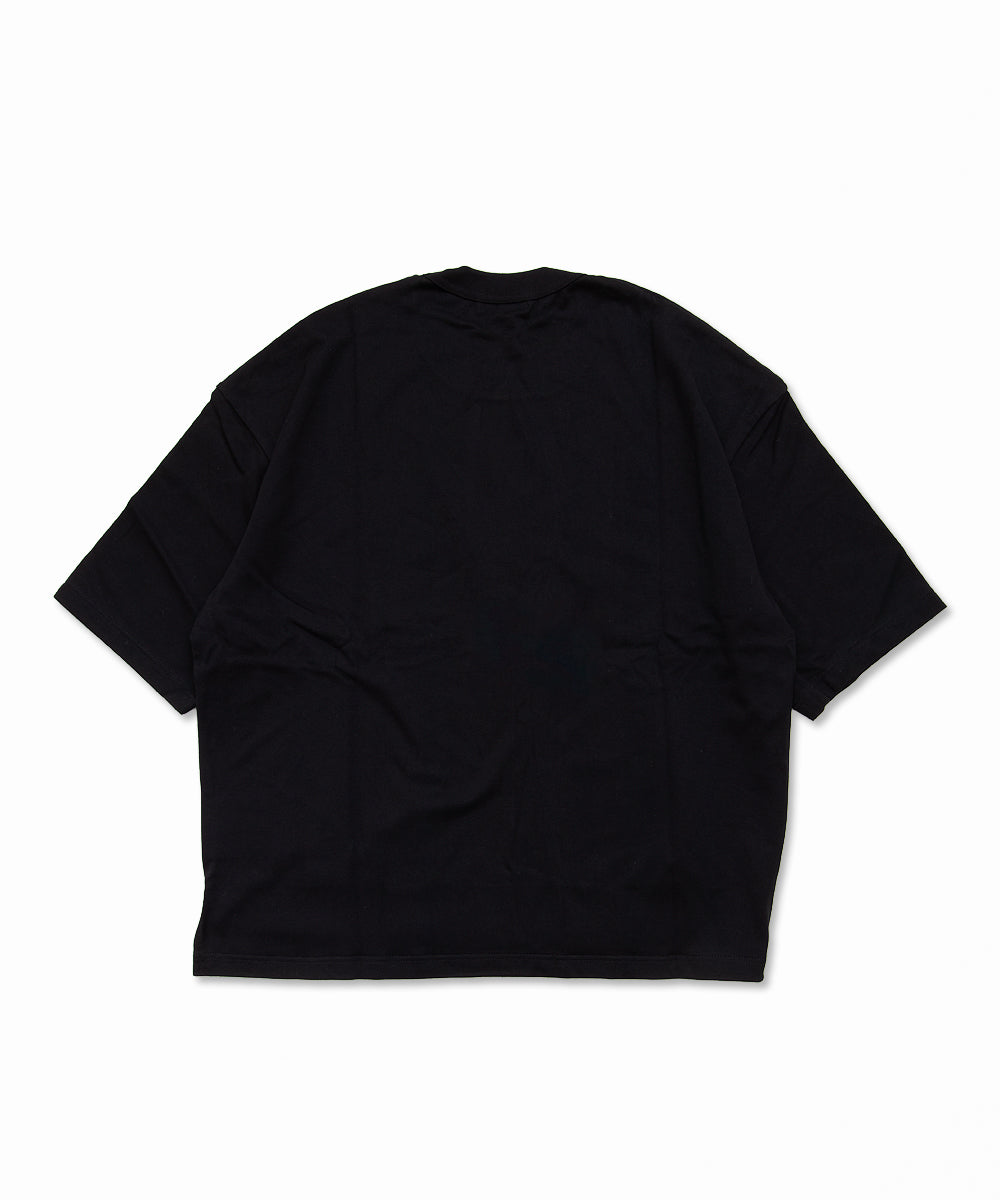 Cotton Jersey × Knit T-Shirt