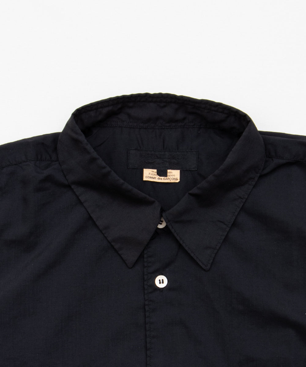 Garment-Processed Polyester Shirt Black DQ-B042