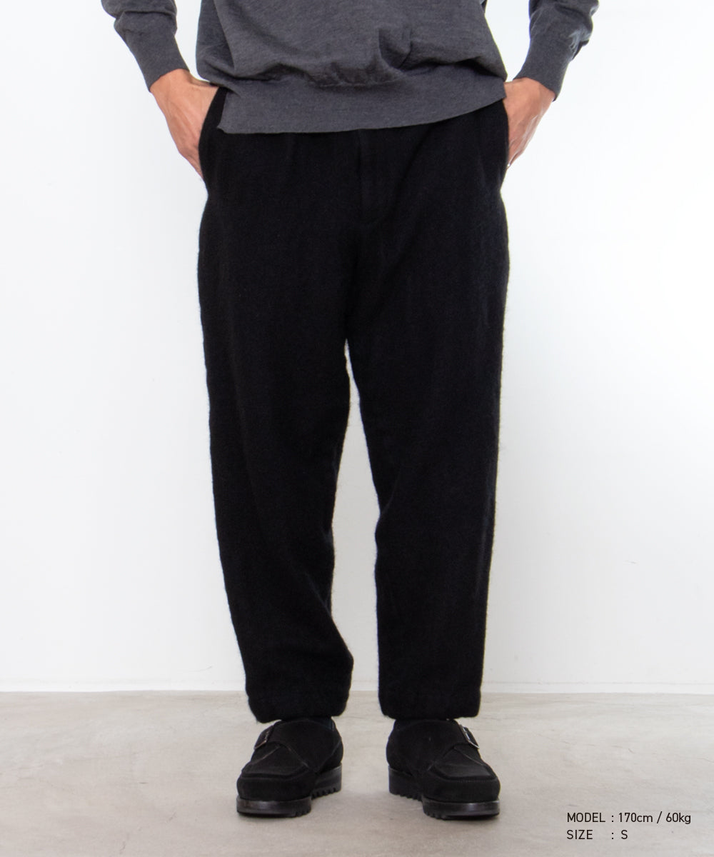 COMME des GARCONS HOMME DEUX / DR-P044 / Wool Nylon Tweed Finished Pants / 26FW / Black