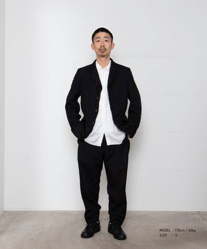 Garment-Dyed Polyester Mesh Jacket Black