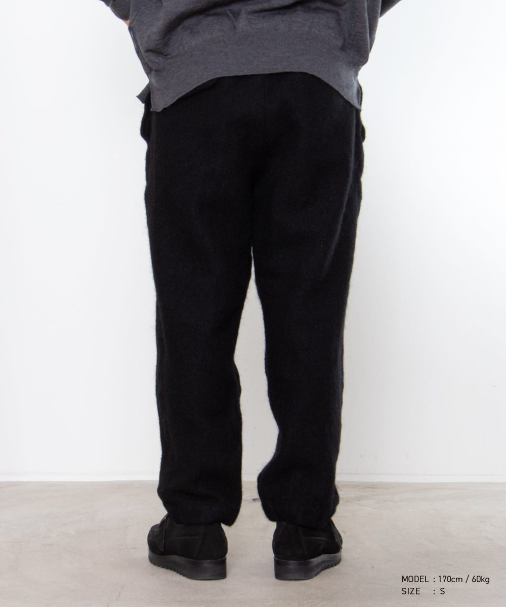 COMME des GARCONS HOMME DEUX / DR-P044 / Wool Nylon Tweed Finished Pants / 26FW / Black