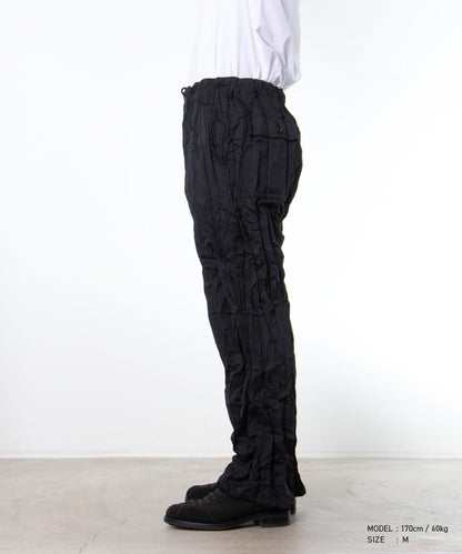 COMME des GARCONS HOMME / HR-P008 / Polyester Wool Twill Processed Pants / 26FW / Black