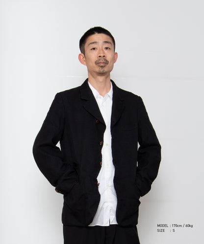 Garment-Dyed Polyester Mesh Jacket Black