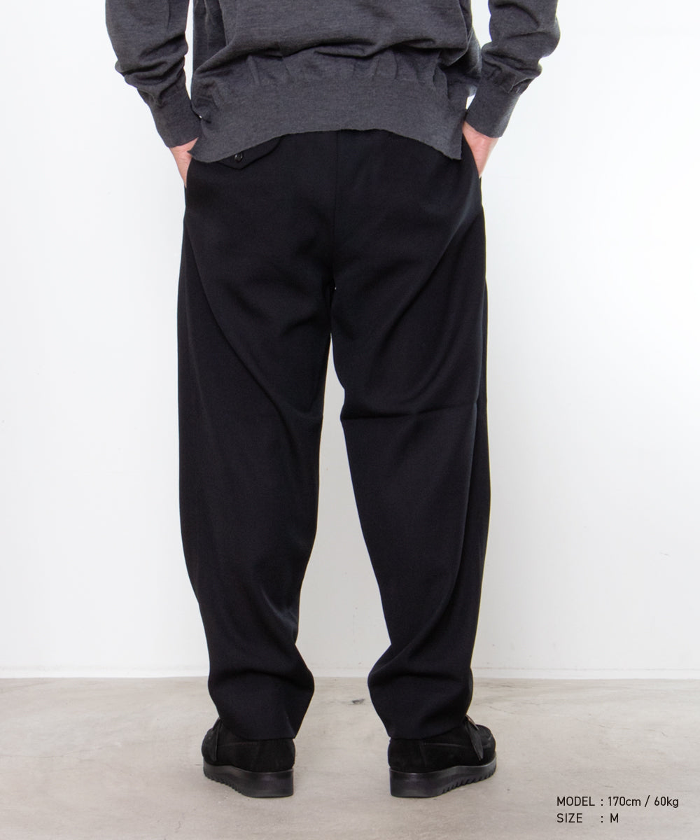 COMME des GARCONS HOMME DEUX / DR-P045 / Wool Gabardine Easy Pants / 26FW / Black