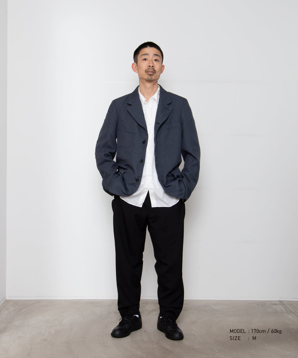 Garment-Dyed Polyester Mesh Jacket Gray