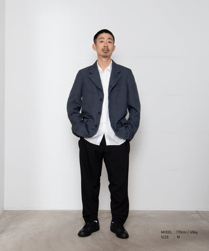 Garment-Dyed Polyester Mesh Jacket Gray