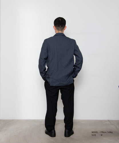 Garment-Dyed Polyester Mesh Jacket Gray