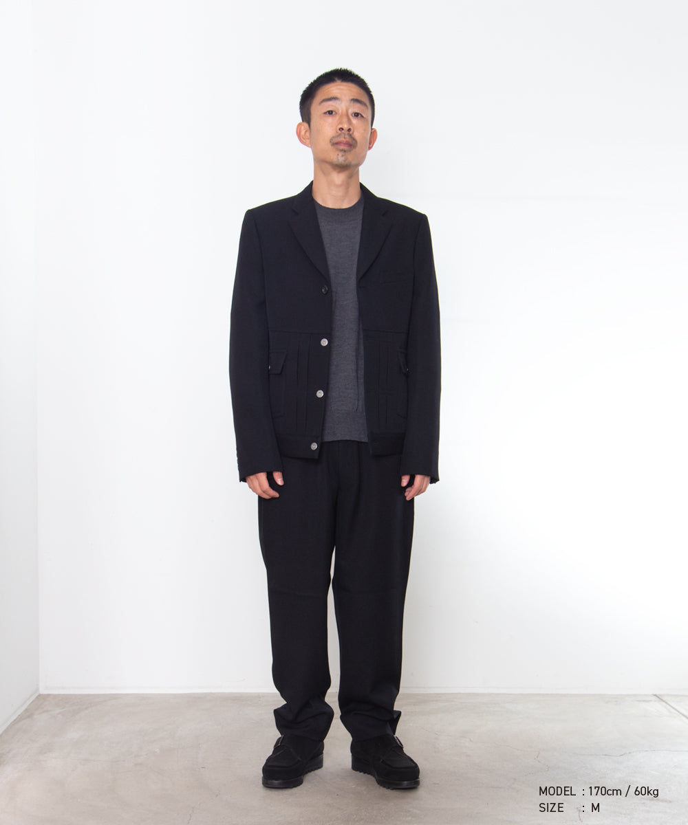 COMME des GARCONS HOMME DEUX / DR-J038 / Wool Gabardine Jacket / 26FW / Black