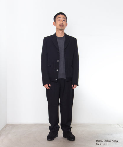 COMME des GARCONS HOMME DEUX / DR-J038 / Wool Gabardine Jacket / 26FW / Black