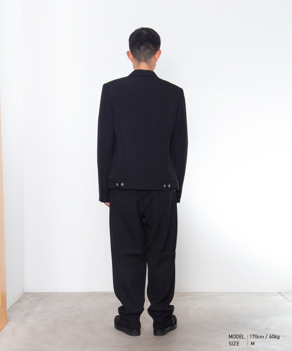 COMME des GARCONS HOMME DEUX / DR-J038 / Wool Gabardine Jacket / 26FW / Black
