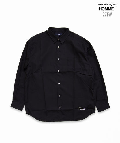COMME des GARCONS HOMME / HR-B102 / Cotton Broad Shirt / 26FW / Black