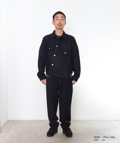 COMME des GARCONS HOMME DEUX / DR-J055 / Wool Nylon Flannel G-Jacket / 26FW / Black
