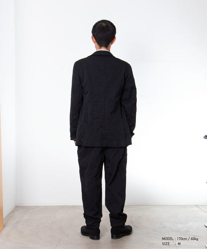 COMME des GARCONS HOMME DEUX / DR-J025 / Polyester Windowpane Processed Jacket / 26FW / Black