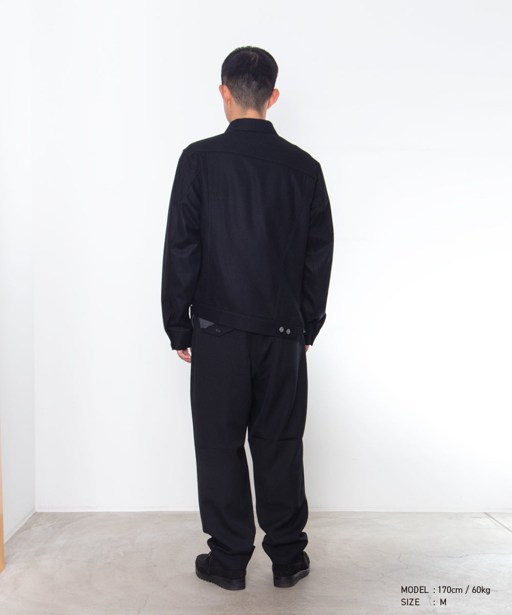 COMME des GARCONS HOMME DEUX / DR-J055 / Wool Nylon Flannel G-Jacket / 26FW / Black