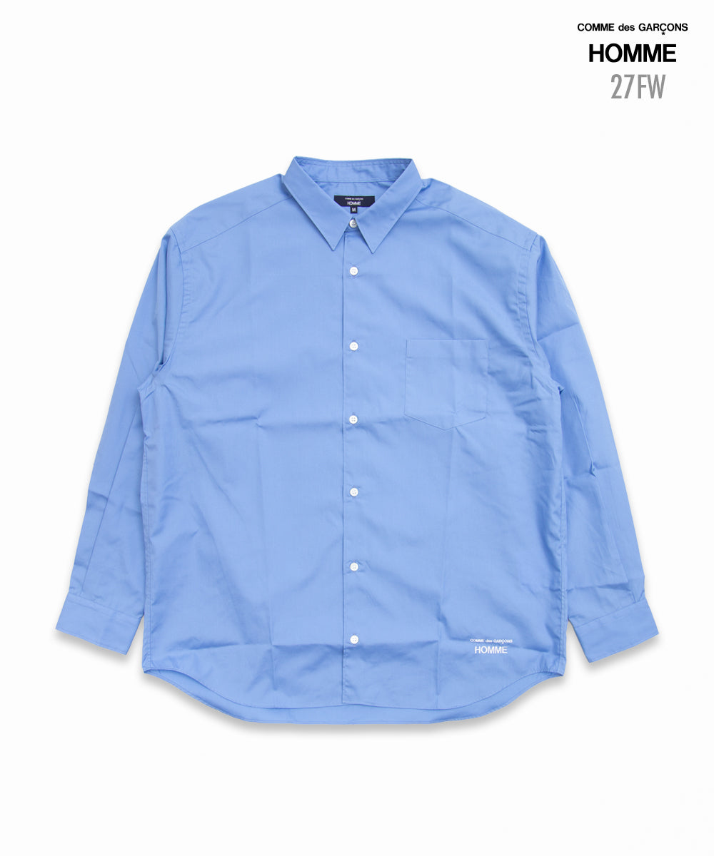 COMME des GARCONS HOMME / HR-B102 / Cotton Broad Shirt / 26FW / Sax Blue