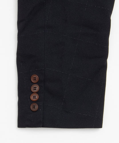 COMME des GARCONS HOMME DEUX / DR-J025 / Polyester Windowpane Processed Jacket / 26FW / Black
