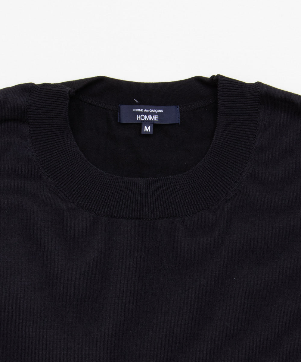 Cotton Jersey × Knit T-Shirt