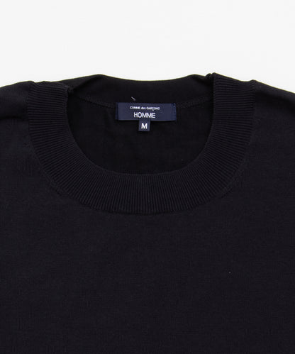 Cotton Jersey × Knit T-Shirt