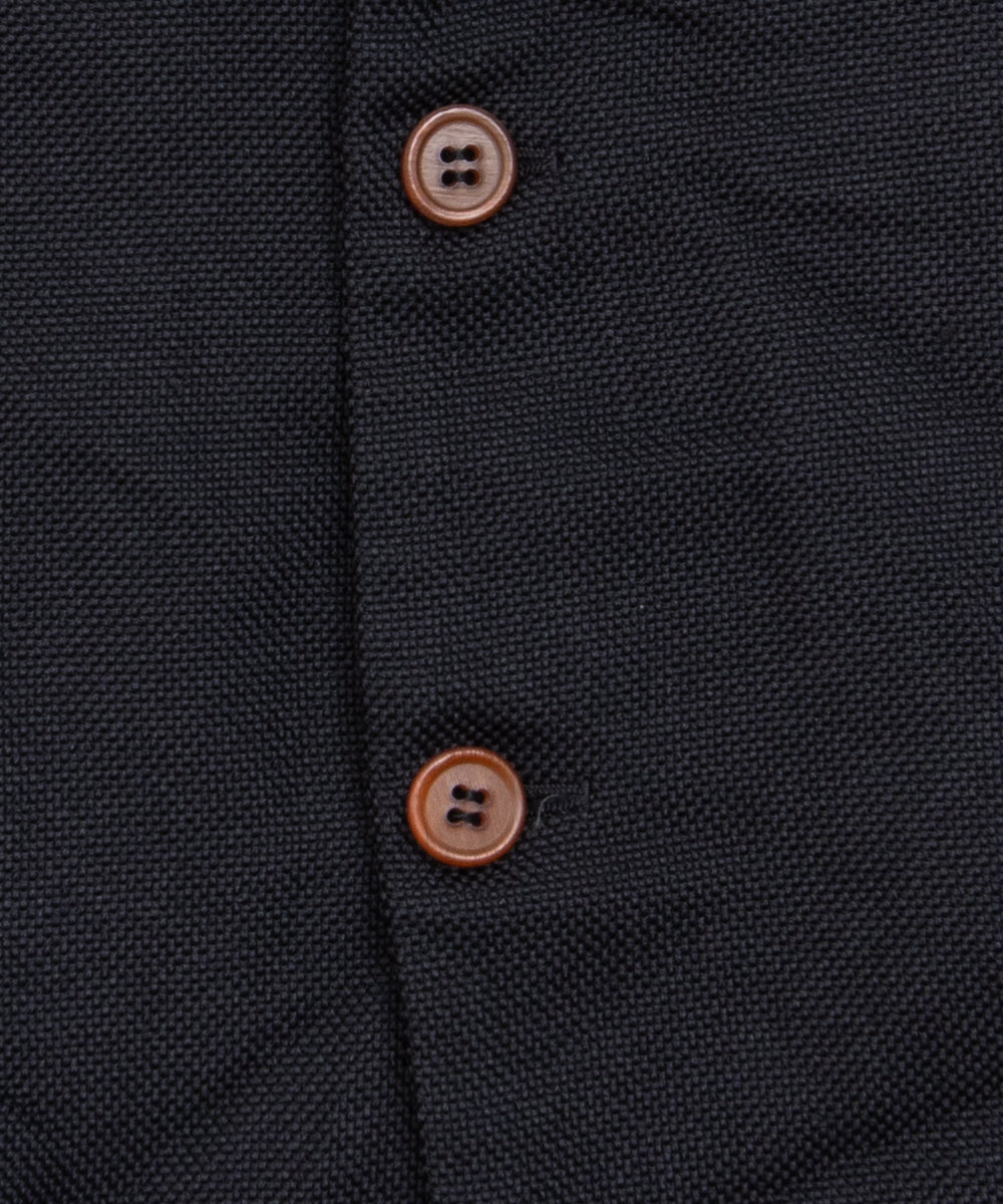 Garment-Dyed Polyester Mesh Jacket Black