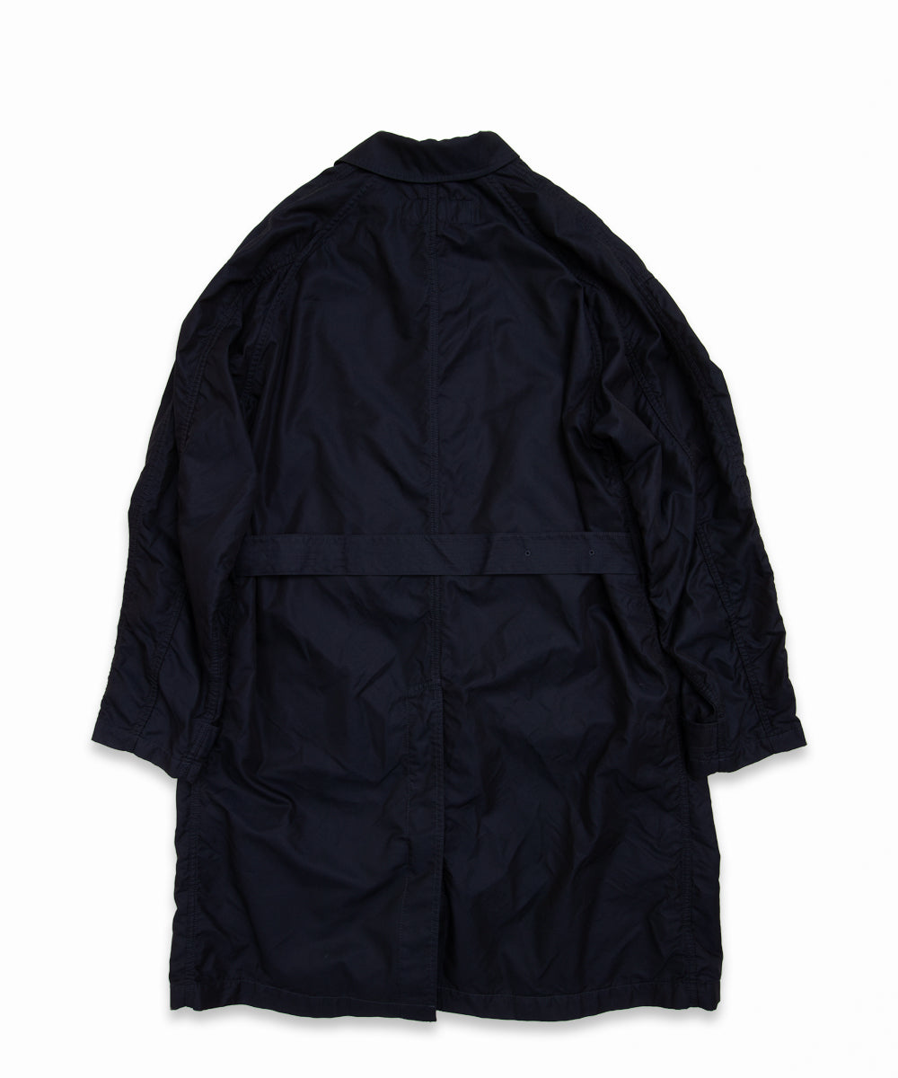 COMME des GARCONS HOMME / HR-C001 / Cotton Polyester Gabardine Processed Coat / 26FW / Navy