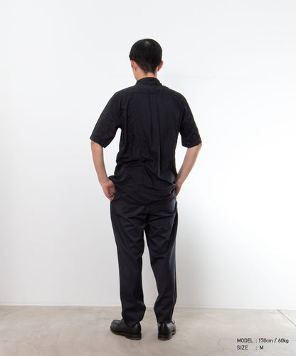 Garment-Processed Polyester Shirt Black DQ-B042