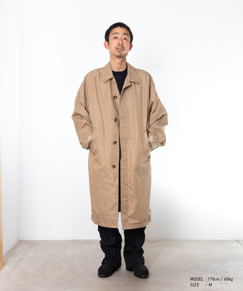 COMME des GARCONS HOMME / HR-C001 / Cotton Polyester Gabardine Processed Coat / 26FW / Beige