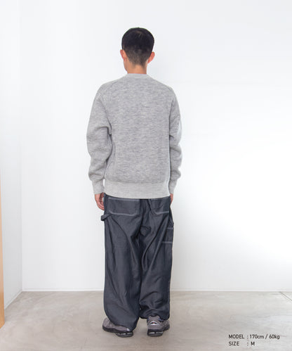 COMME des GARCONS HOMME / HR-N006 / Wool Jacquard Crew Neck Knit / 26FW / Gray